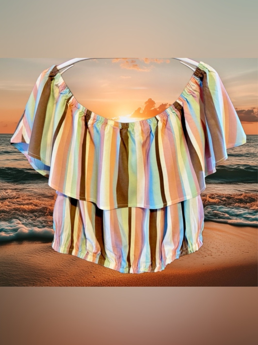 TORRID Off The Shoulder Top Great Colors Size 1X or 14/16
